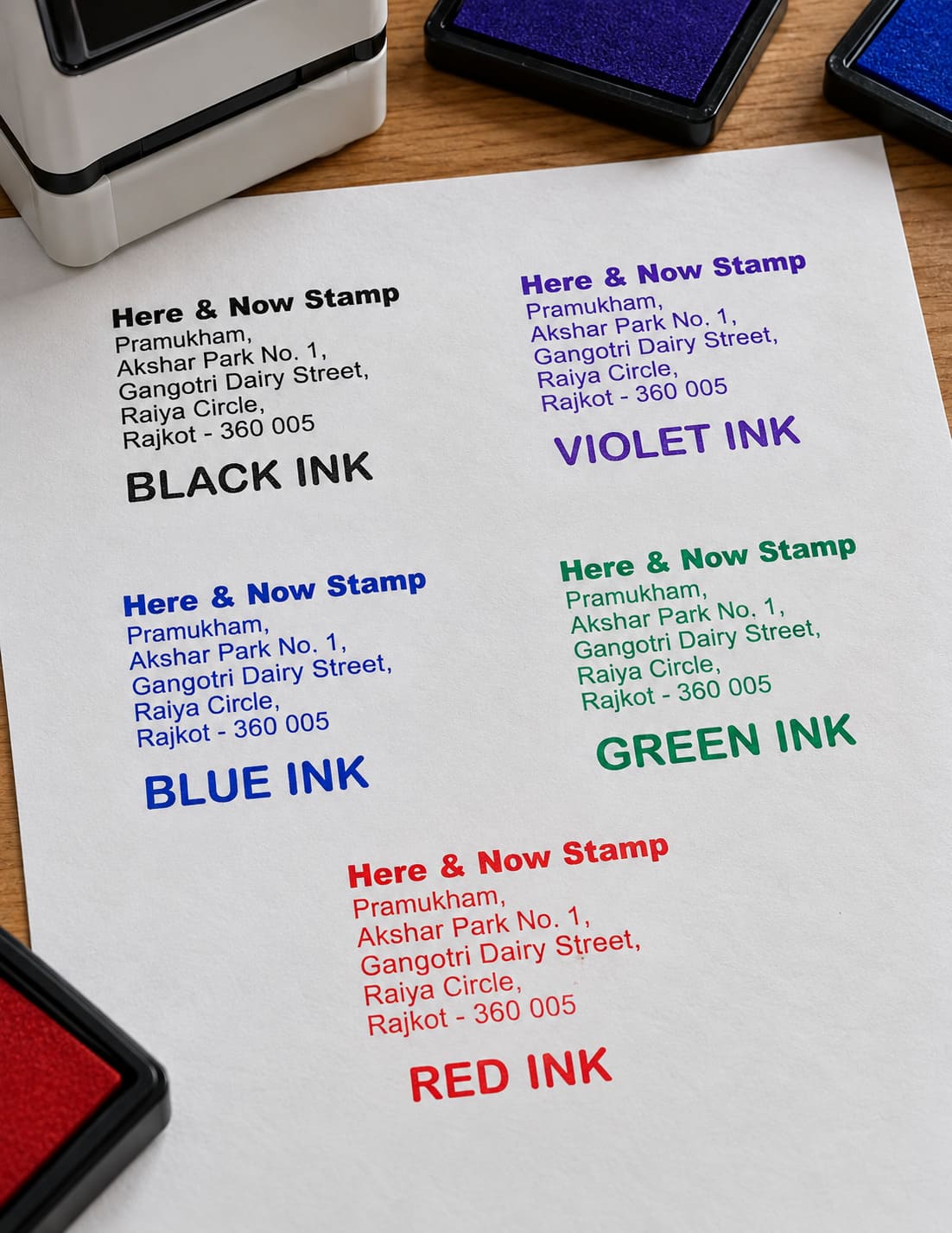 Custom Square Rubber Stamp – Personalized Office & Business Stamp