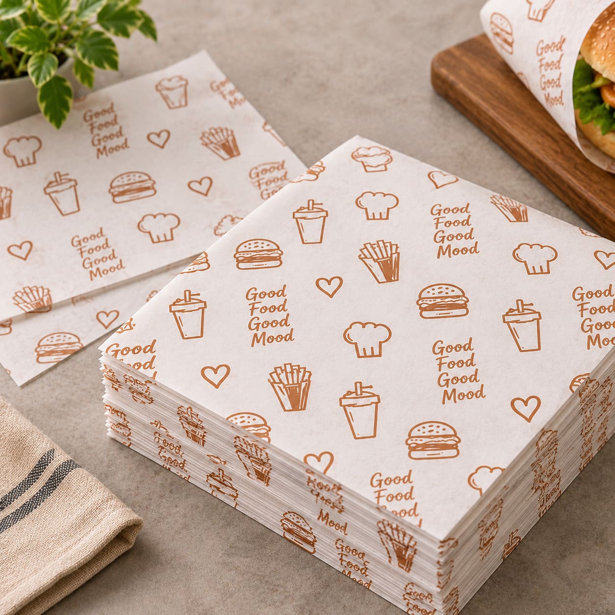 Custom Printed Butter Paper for Product Packaging