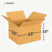 3-Ply Brown Corrugated Box 3.5 × 3.5 × 3.5 Inches | Shipping & Packaging Box
