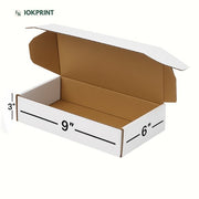 3-Ply White Flap Box 9x6x3 Inch | Ultra-Durable, Eco-Friendly Corrugated Packaging