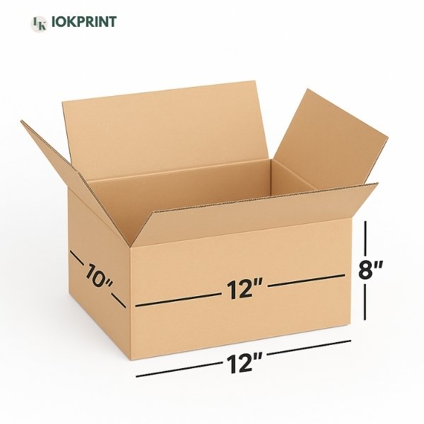 3 Ply Brown Corrugated Carton Box 12x10x8 inches
