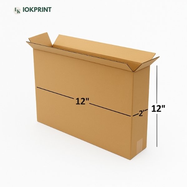 3 Ply Brown Corrugated Carton Box 12x2x12 inches