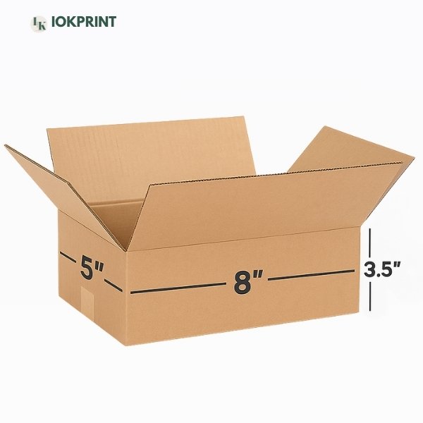 3 Ply Brown Corrugated Carton Box 8X5X3.5 inches