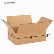 3 Ply Brown Corrugated Carton Box 8x5x2 inches