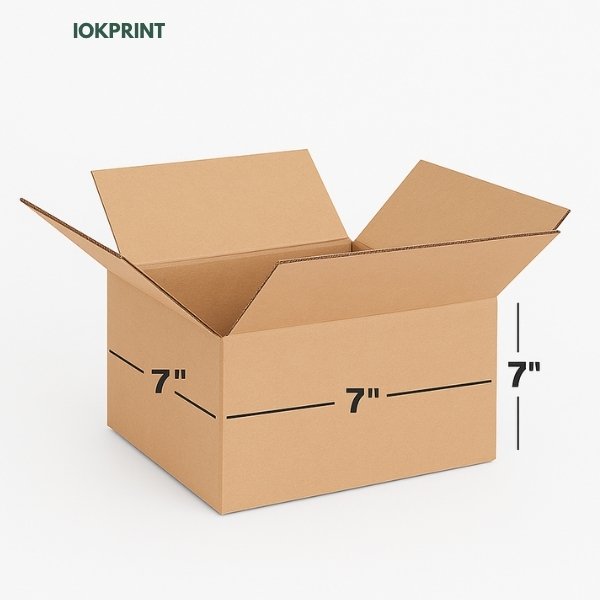 3 Ply Brown Corrugated Carton Box 7X7X7 inches