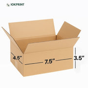 3 Ply Brown Corrugated Carton Box 7.5×4.5×3.5 inches