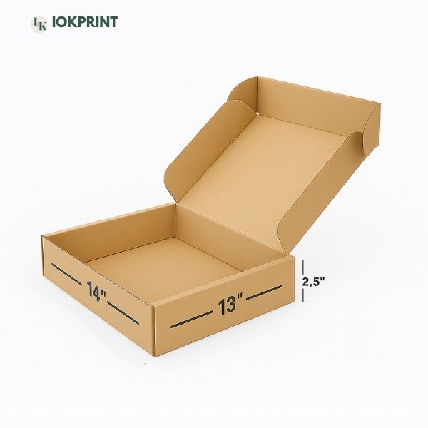 3-Ply Brown Flap Box 14X13X2.5 Inch | Ultra-Durable, Eco-Friendly Corrugated Packaging