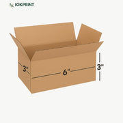 3 Ply Brown Corrugated Carton Box (6x3x3) inches