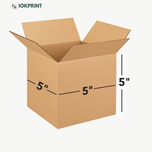 3 Ply Brown Corrugated Carton Box (5x5x5) inches