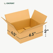 3 Ply Brown Corrugated Carton Box (4.5x4.5x2) inches