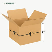 3 Ply Brown Corrugated Carton Box (4X4X3 inches)