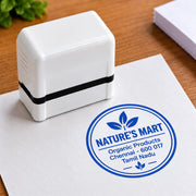 Custom Round Rubber Stamp – Personalized Office & Business Stamp