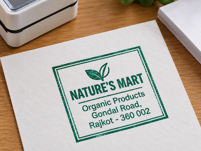 Office Address rubber stamp example