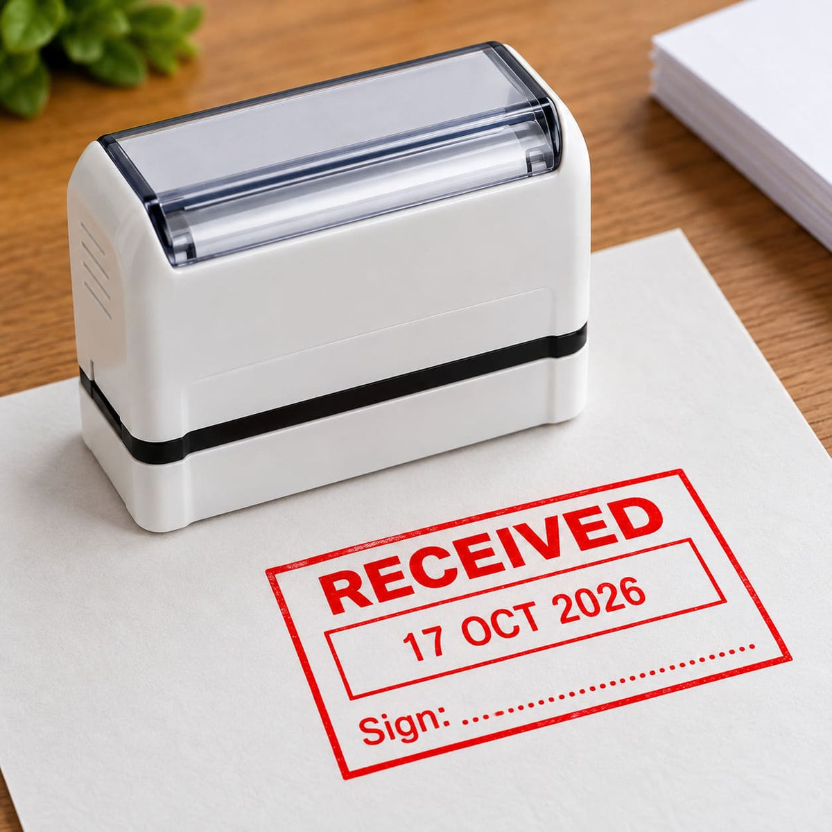 Custom Rectangular Rubber Stamp – Personalized Company & Office Stamp