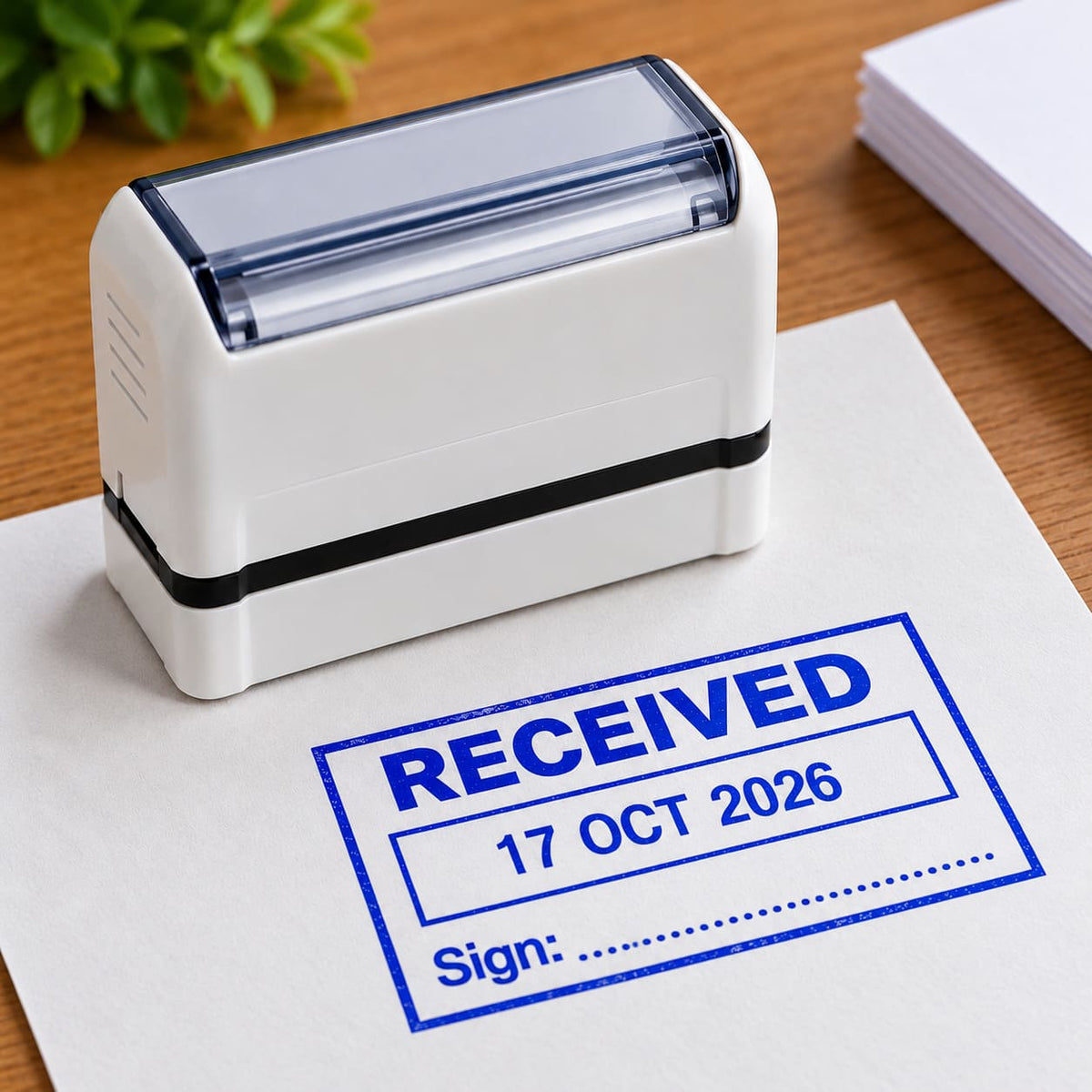 Custom Rectangular Rubber Stamp – Personalized Company & Office Stamp