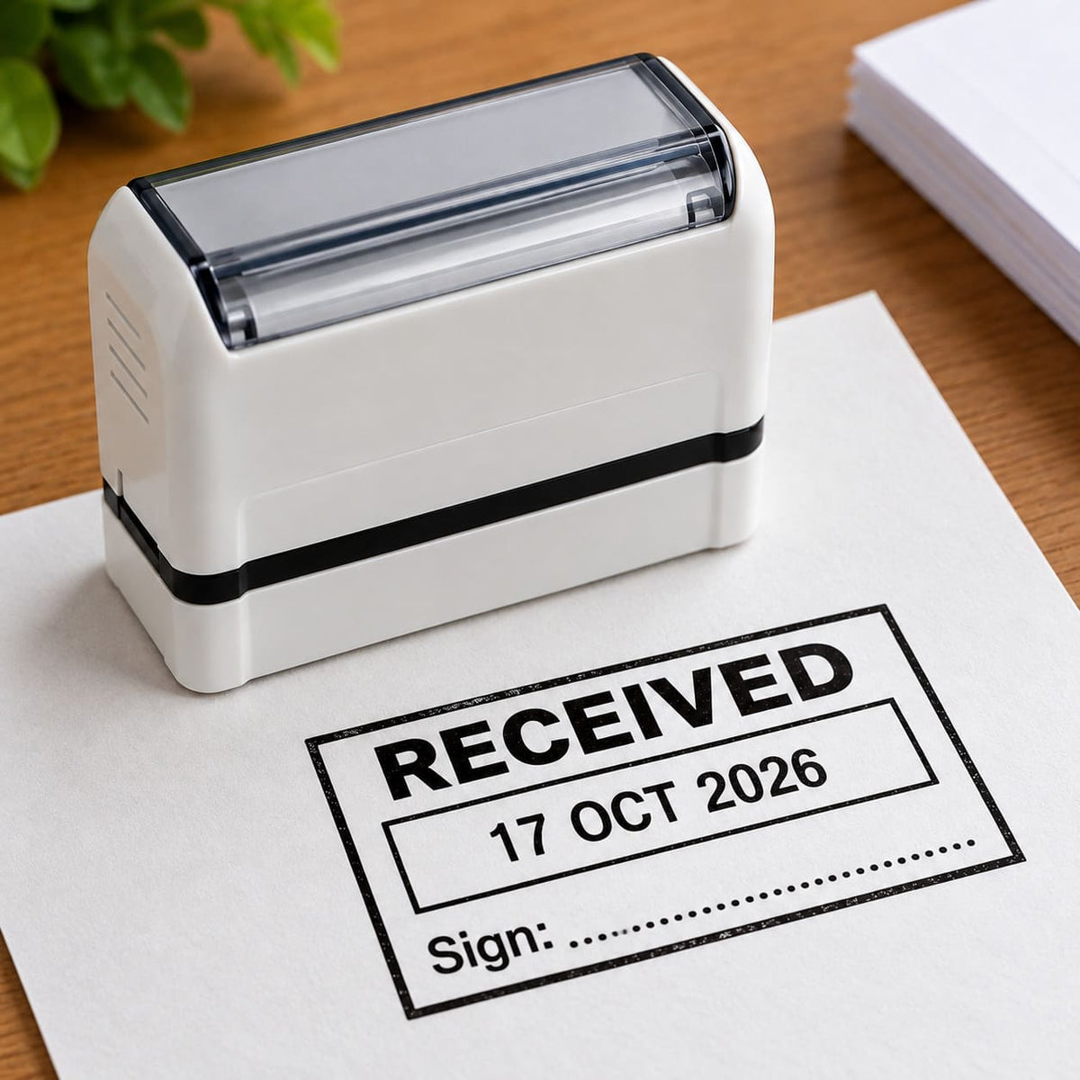 Custom Rectangular Rubber Stamp – Personalized Company & Office Stamp