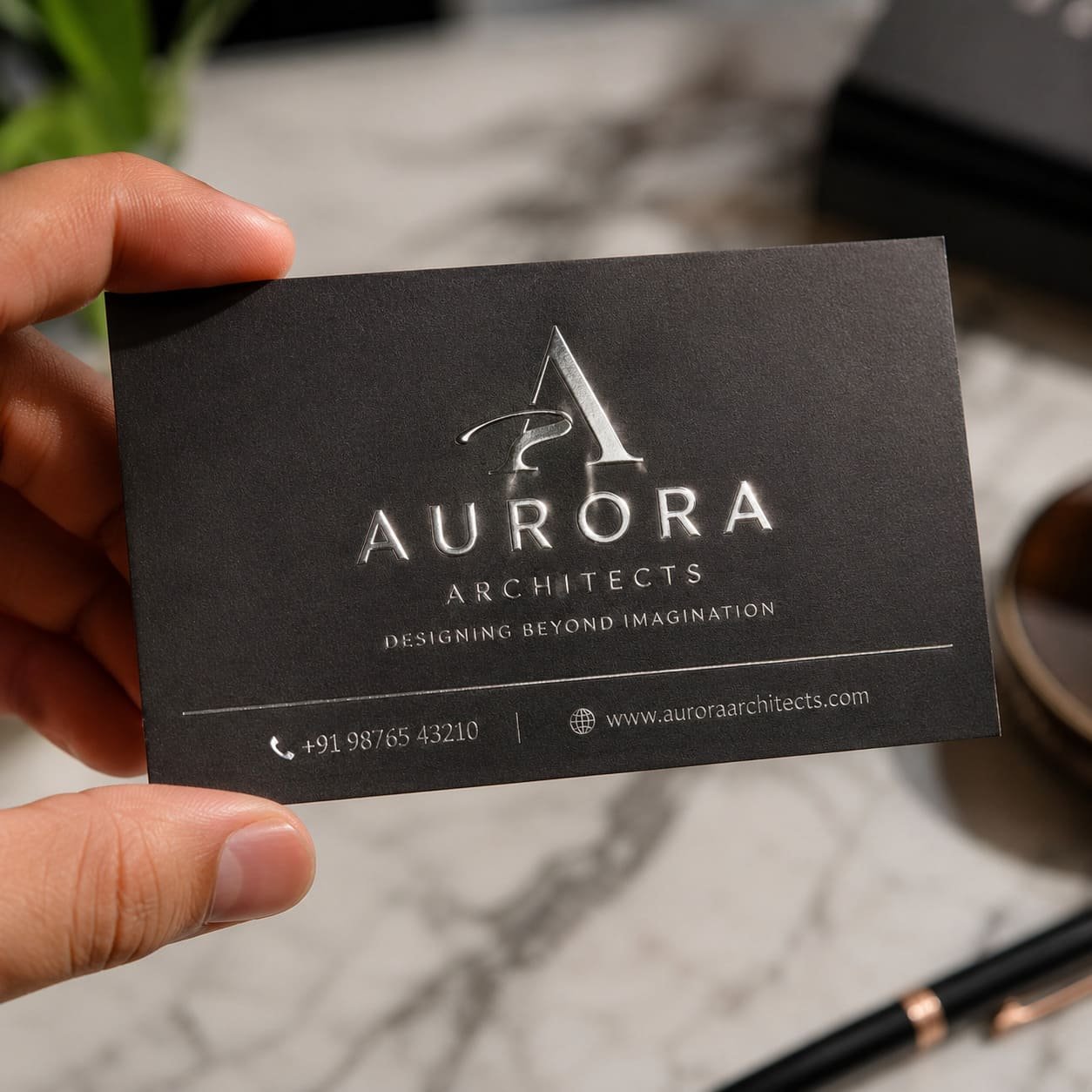 Raised Foil Visiting Cards