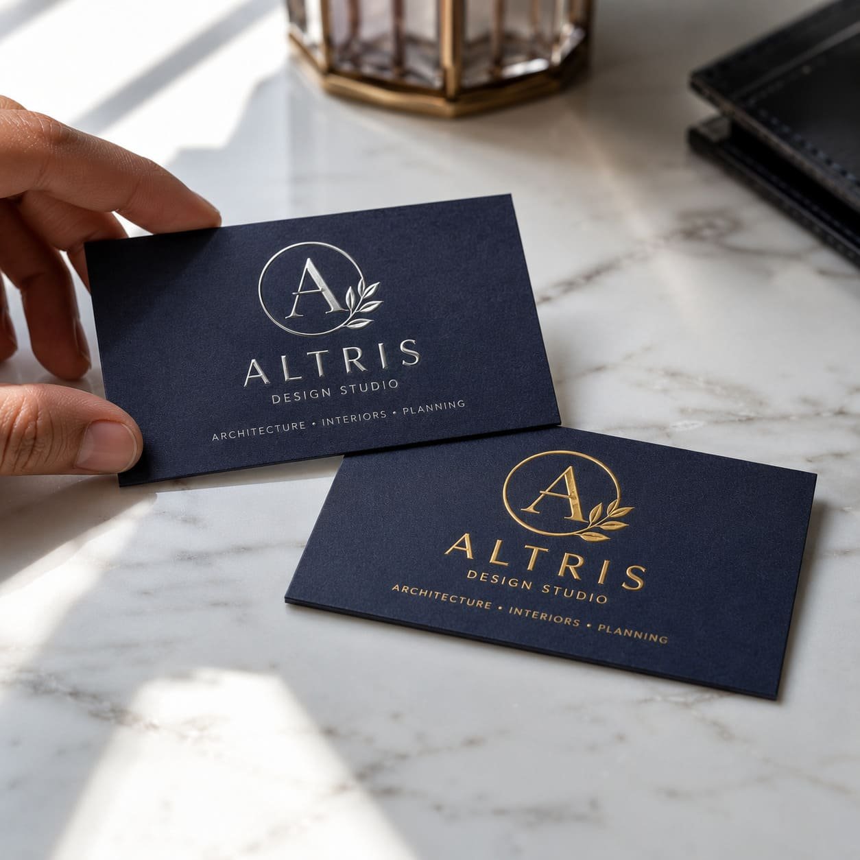 Raised Foil Visiting Cards