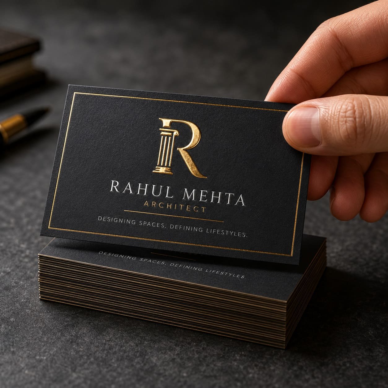 Raised Foil Visiting Cards