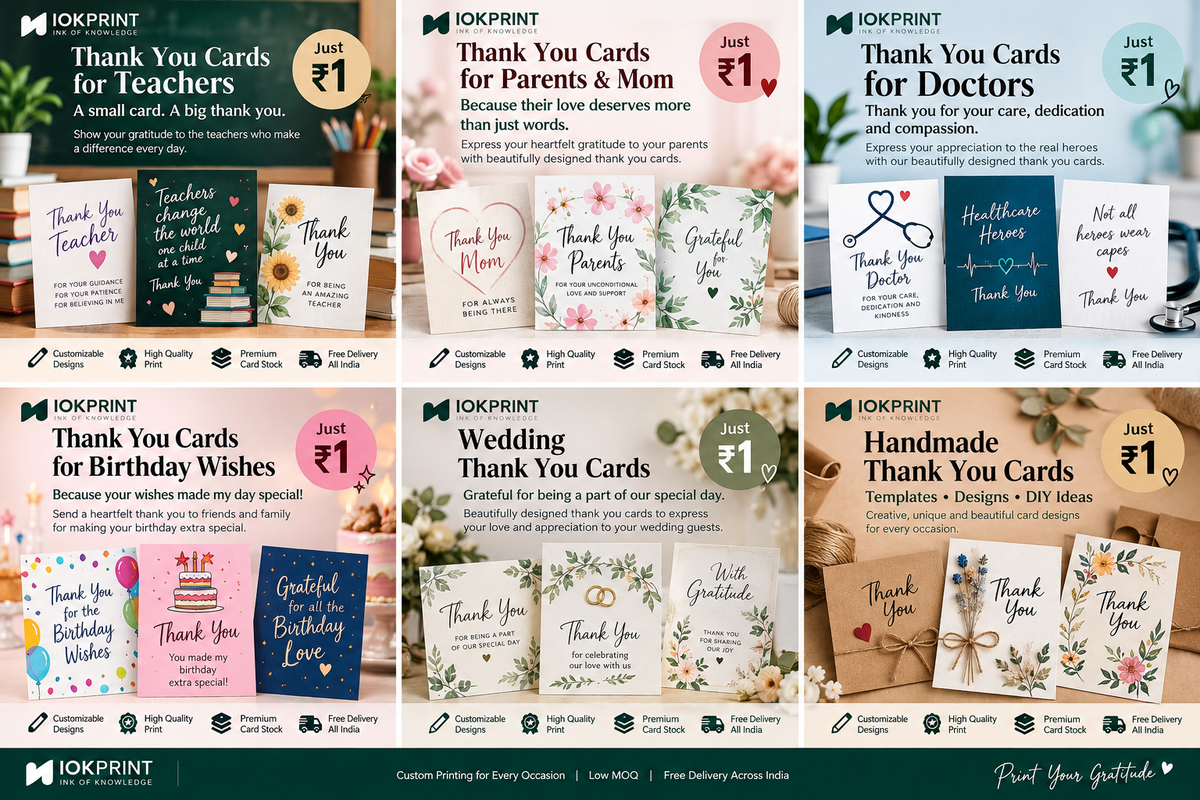 Thank you cards for parents and mom by IOKPRINT – heartfelt parent appreciation cards
