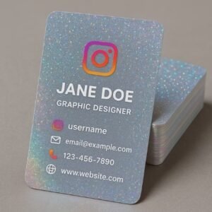 Holographic Sparkle Insta Business Cards