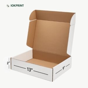 3-Ply White Flap Box 13x9x2 Inch | Ultra-Durable, Eco-Friendly Corrugated Packaging