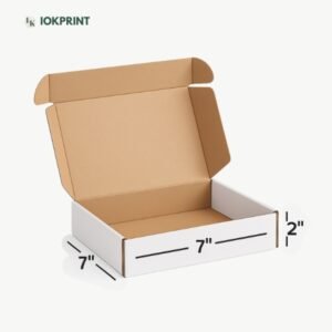 3-Ply White Flap Box 7x7x2 Inch | Ultra-Durable, Eco-Friendly Corrugated Packaging