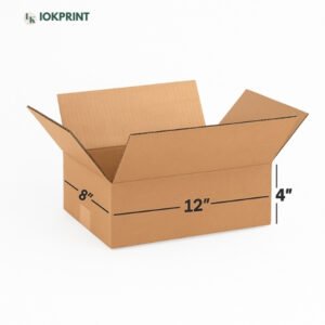 3 Ply Brown Corrugated Carton Box 12x8x4 inches
