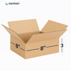3 Ply Brown Corrugated Carton Box 8x8x3 inches
