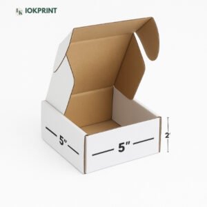 3-Ply White Flap Box 5x5x2 Inch | Ultra-Durable, Eco-Friendly Corrugated Packaging
