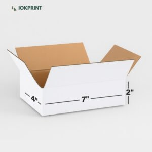 3 Ply White Corrugated Box – 7X4X2 Inches | Custom Packing Carton for Shipping & Storage