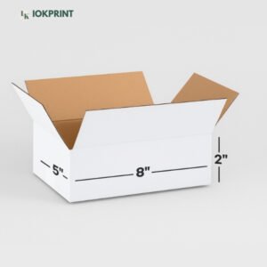 3 Ply White Corrugated Box – 8x5x2 Inches | Custom Packing Carton for Shipping & Storage