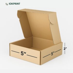 3-Ply Brown Flap Box 5x5x2 Inch | Ultra-Durable, Eco-Friendly Corrugated Packaging, design your own business cards online