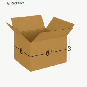3 Ply Brown Corrugated Carton Box (6X6X3) inches