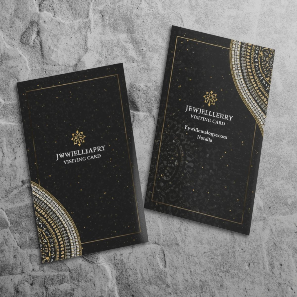 Jewellery Visiting Card Design