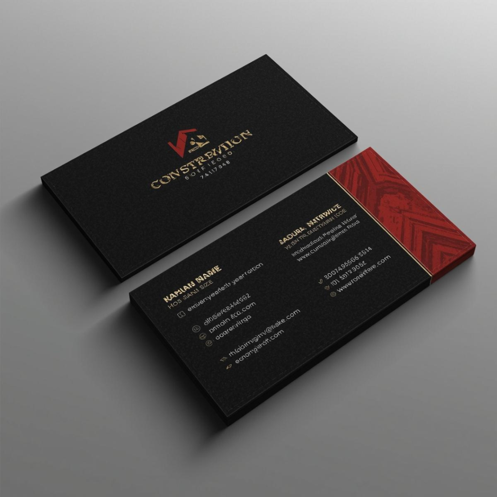 Construction Company Visiting Card