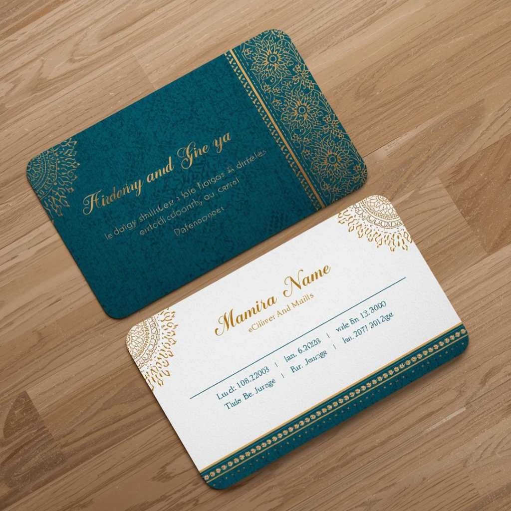 Mehndi Visiting Card