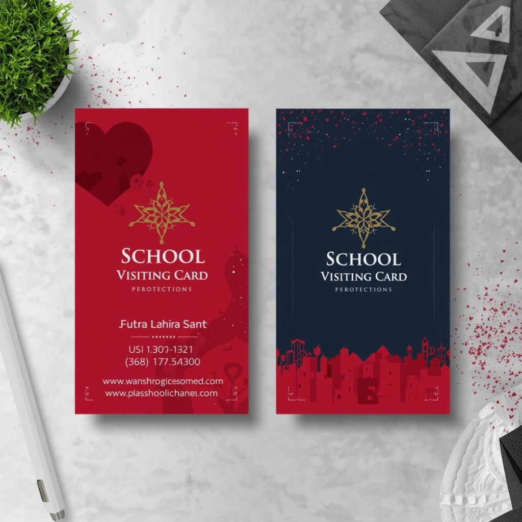 School Visiting Card