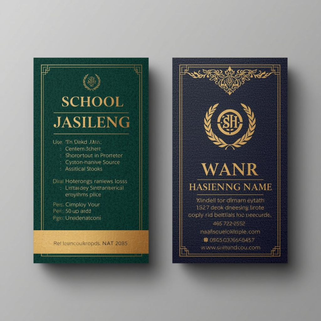 School Visiting Card