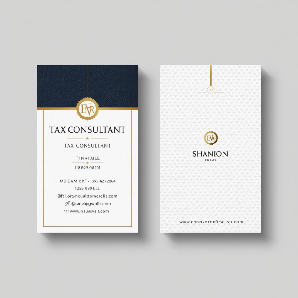 Tax Consultnt Visiting Card
