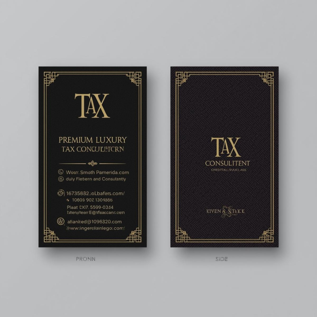 Tax Consultnt Visiting Card