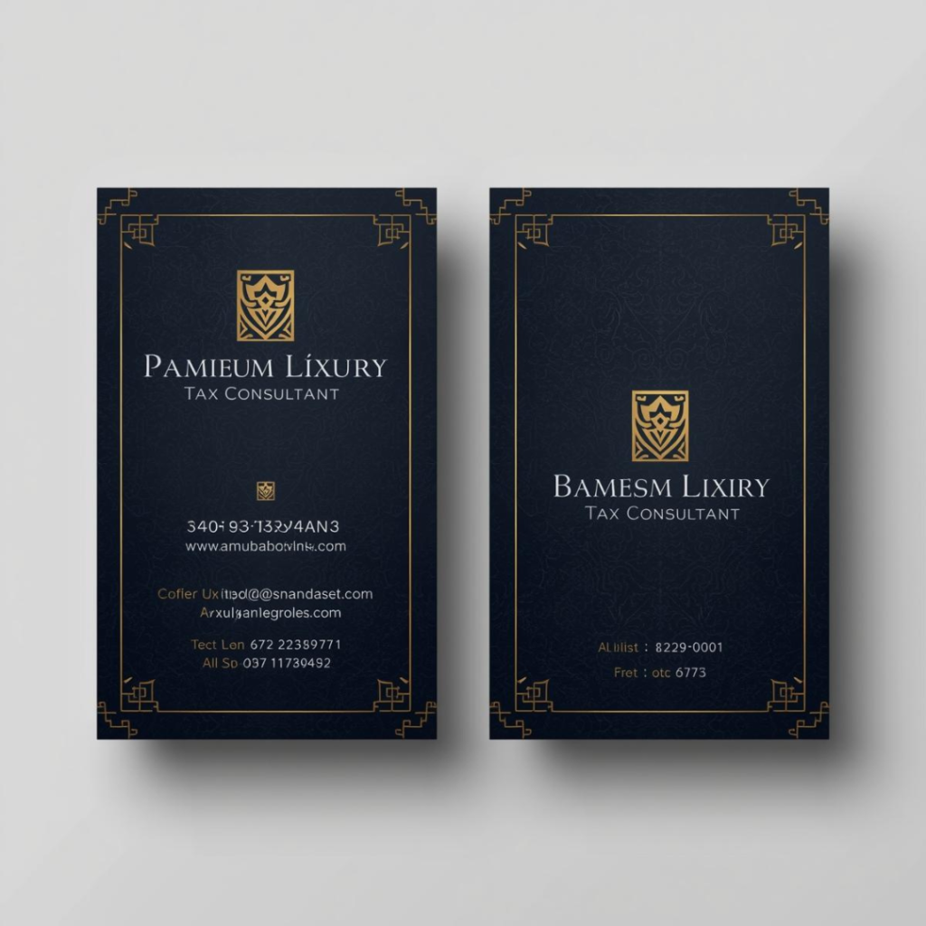 Tax Consultnt Visiting Card