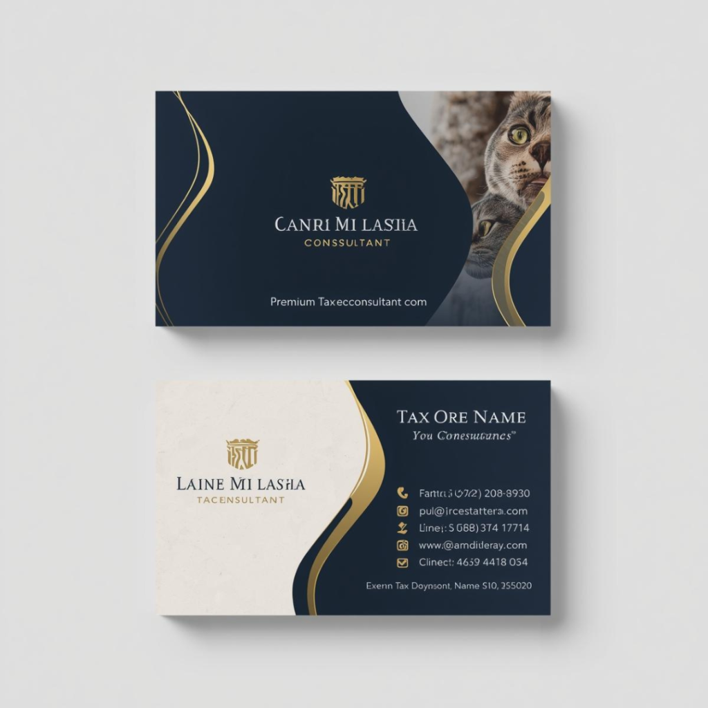 Tax Consultnt Visiting Card