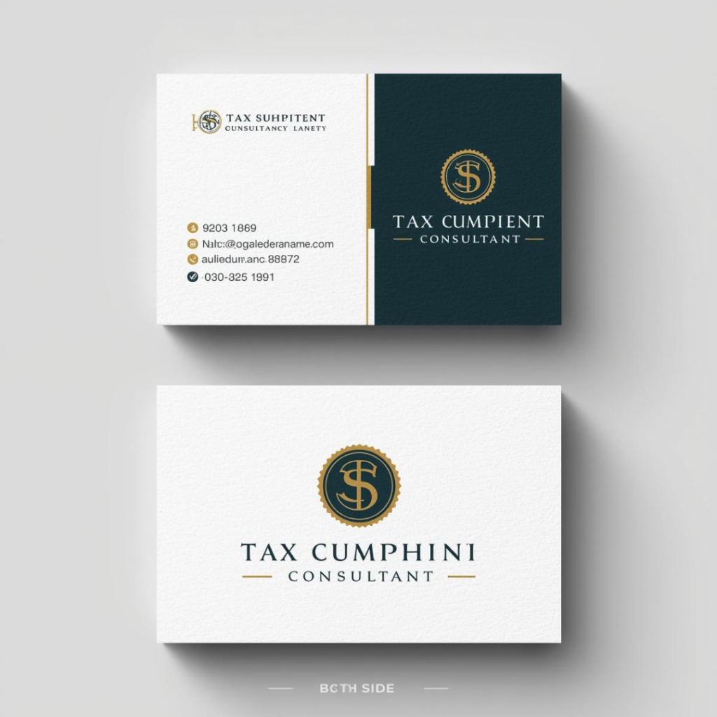 Tax Consultnt Visiting Card