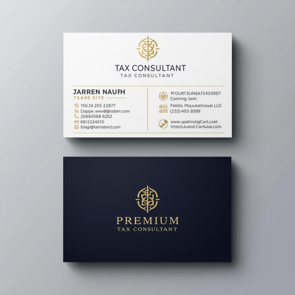Tax Consultnt Visiting Card