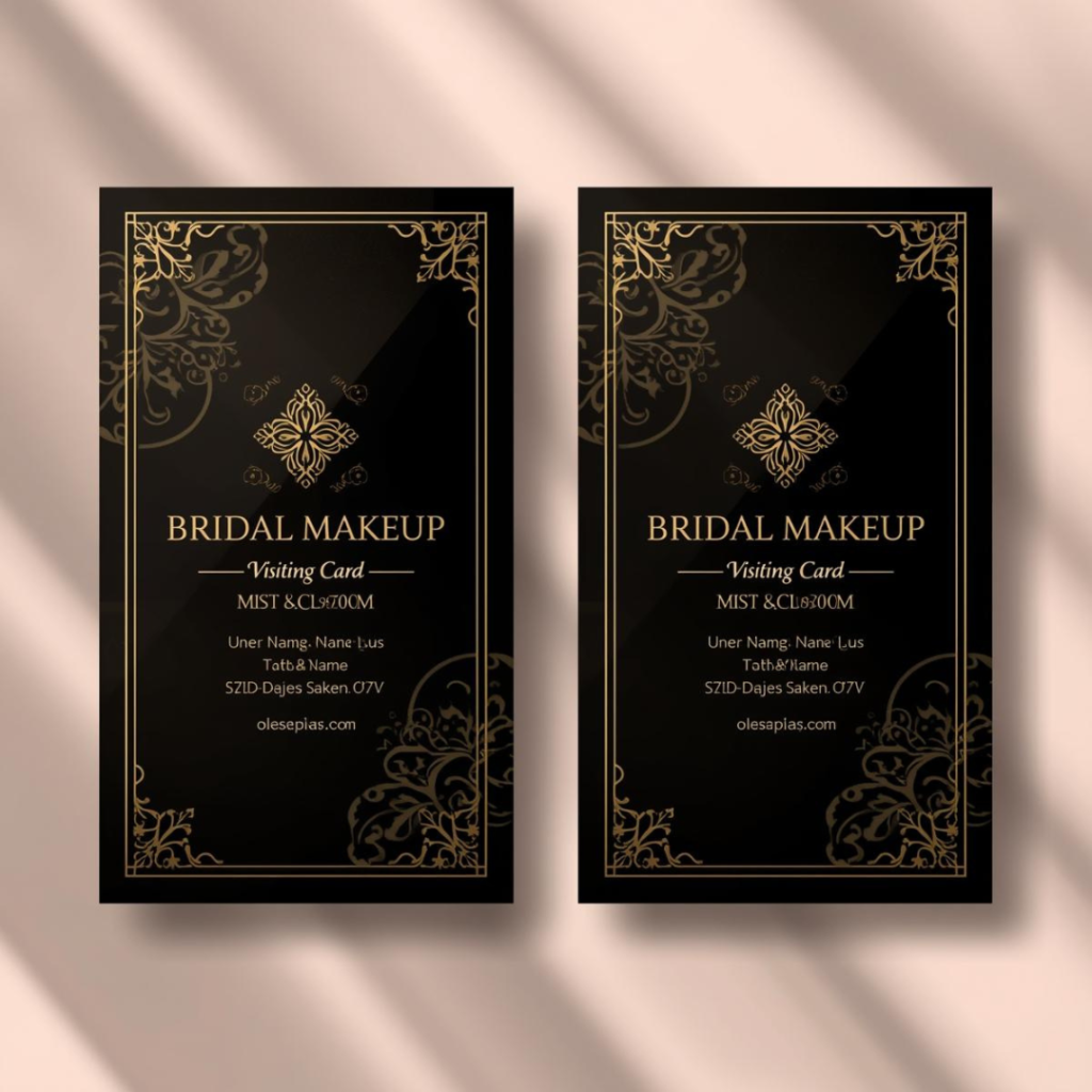 Bridal Makeup Visiting Card