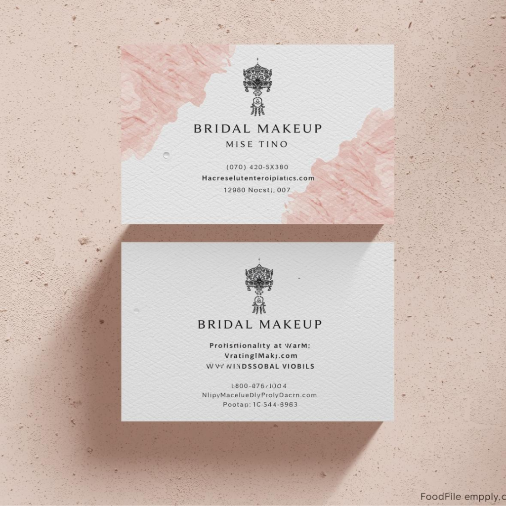 Bridal Makeup Visiting Card