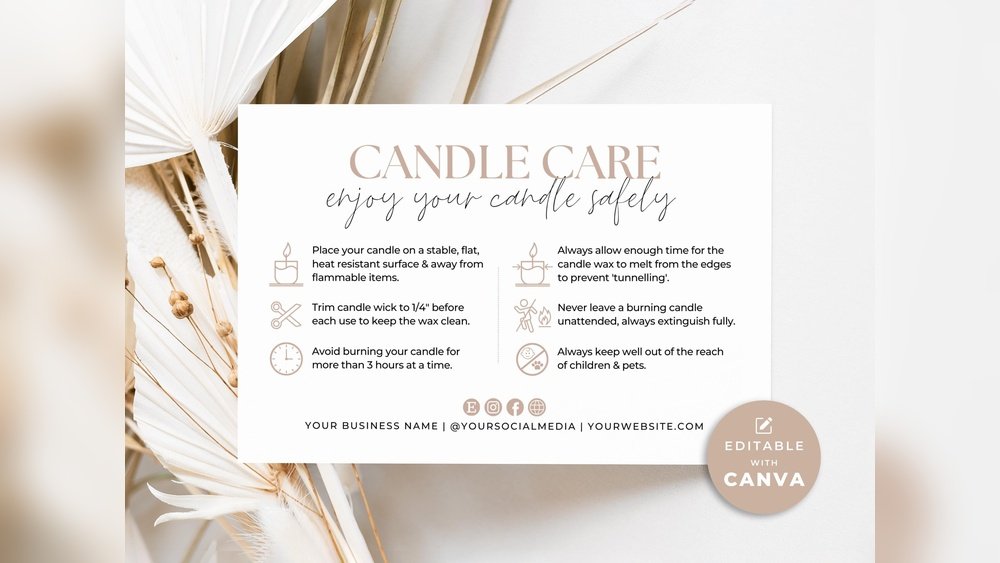 Candle Care Cards: Essential Tips for Long-Lasting Scents